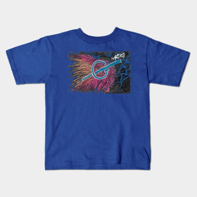 Zero G: Reaching Halley's Kids T-Shirt by hh5art